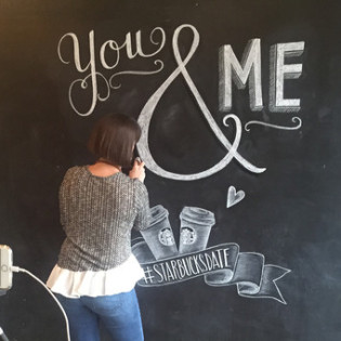 #StarbucksDate Chalk Art Invite #StarbucksDate Chalk Art Invite