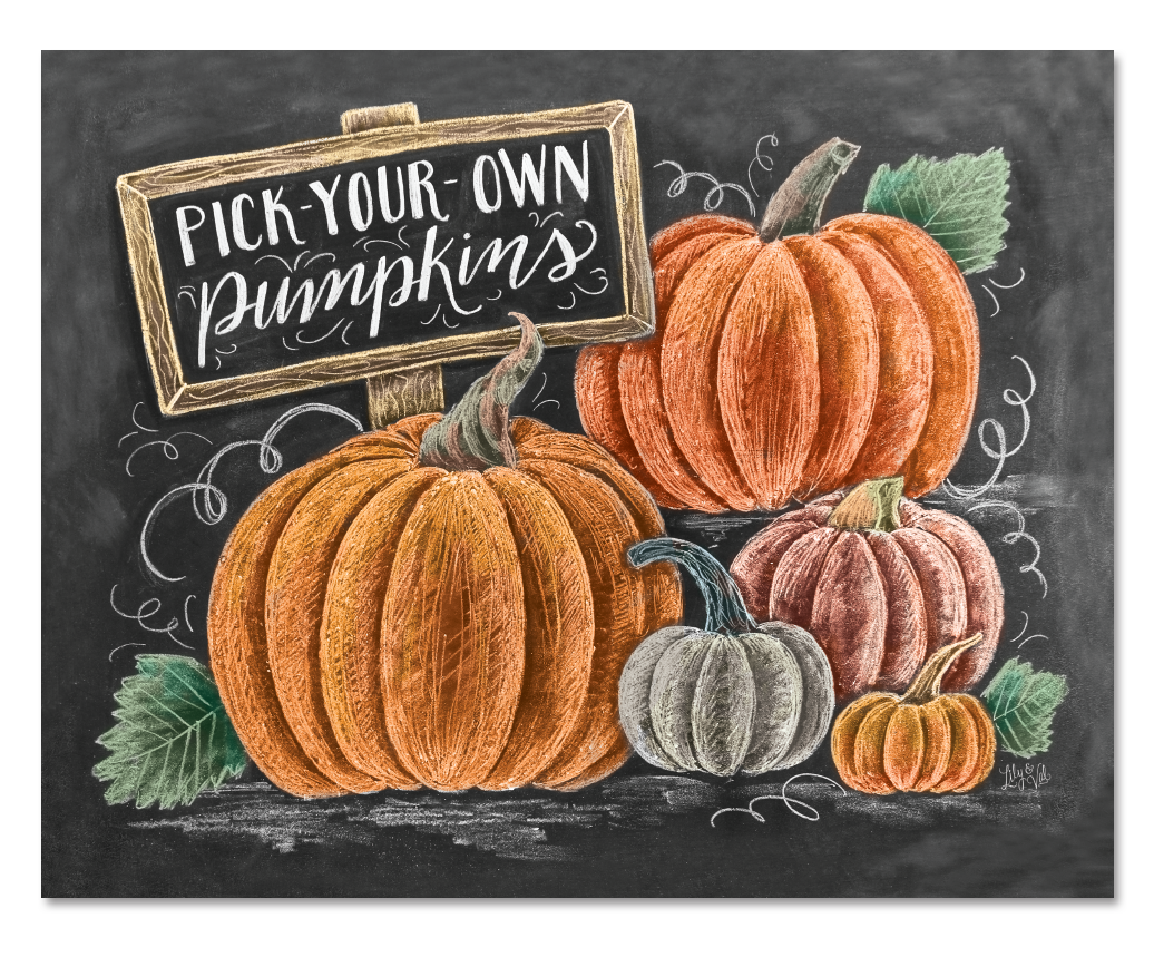 Pumpkin Patch Chalk Art Print | Fall Sign | Fall Decor
