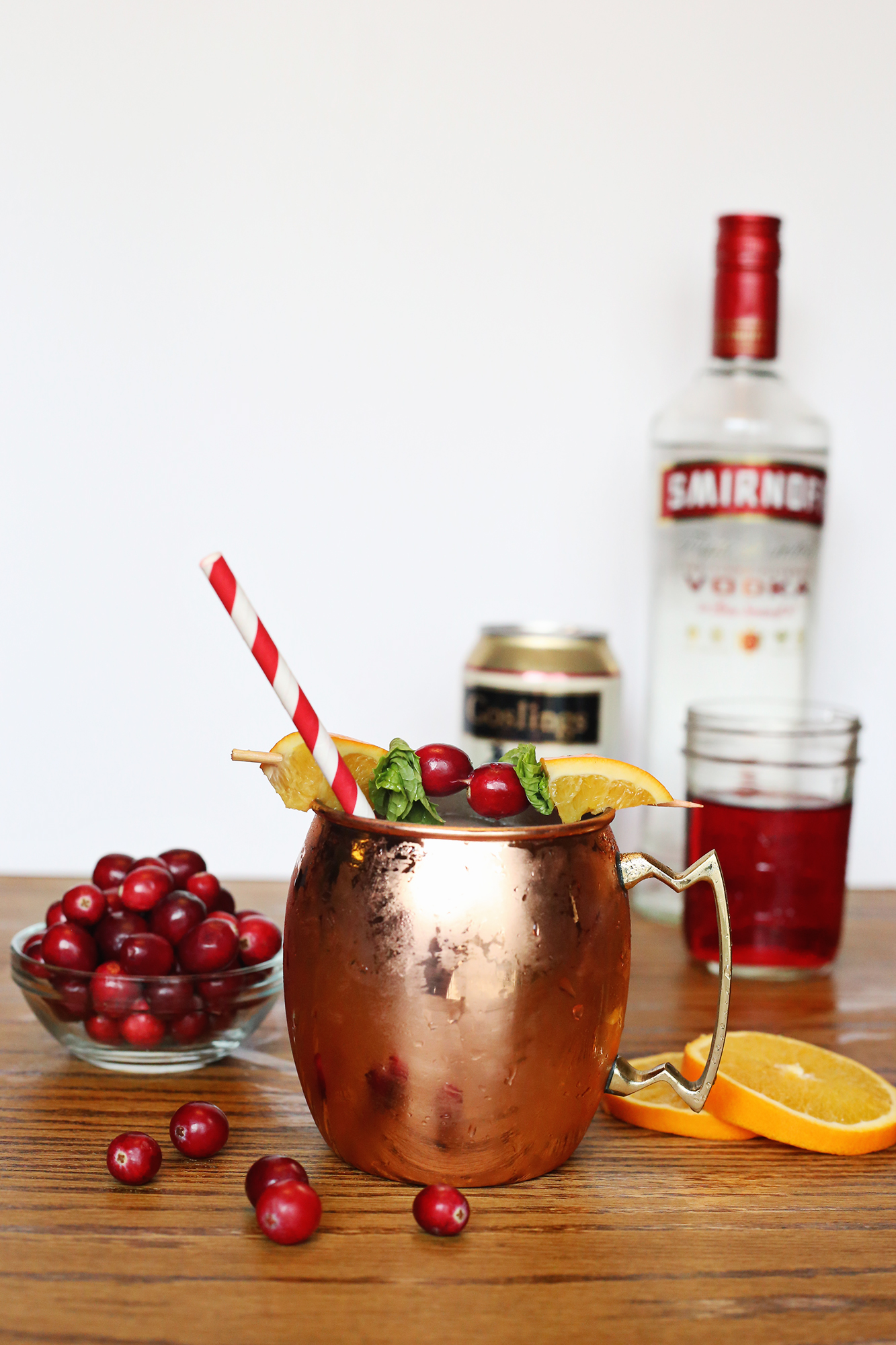 Put a festive twist on a Moscow Mule for the perfect holiday cocktail!