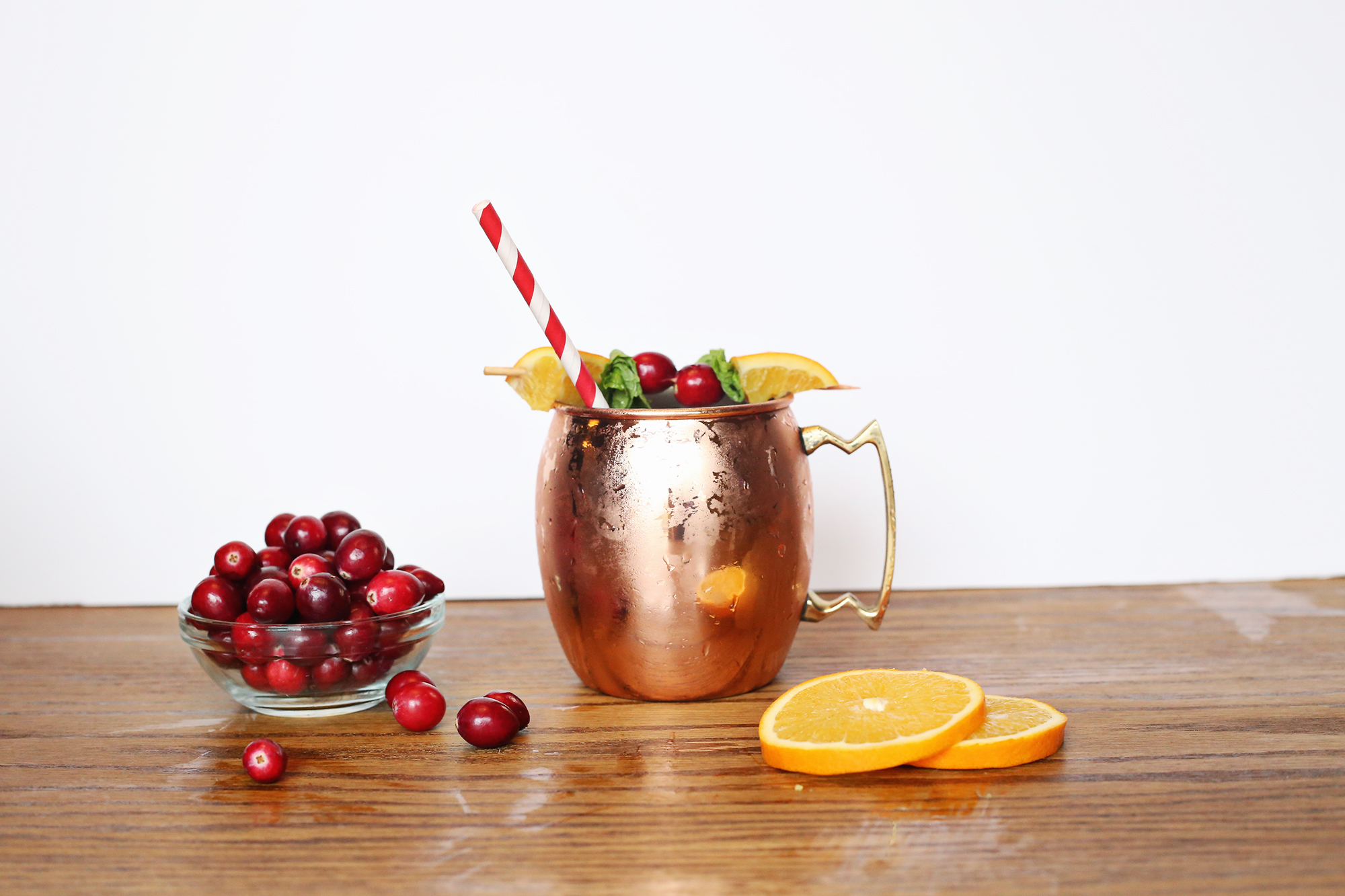Put a festive twist on a Moscow Mule for the perfect holiday cocktail!
