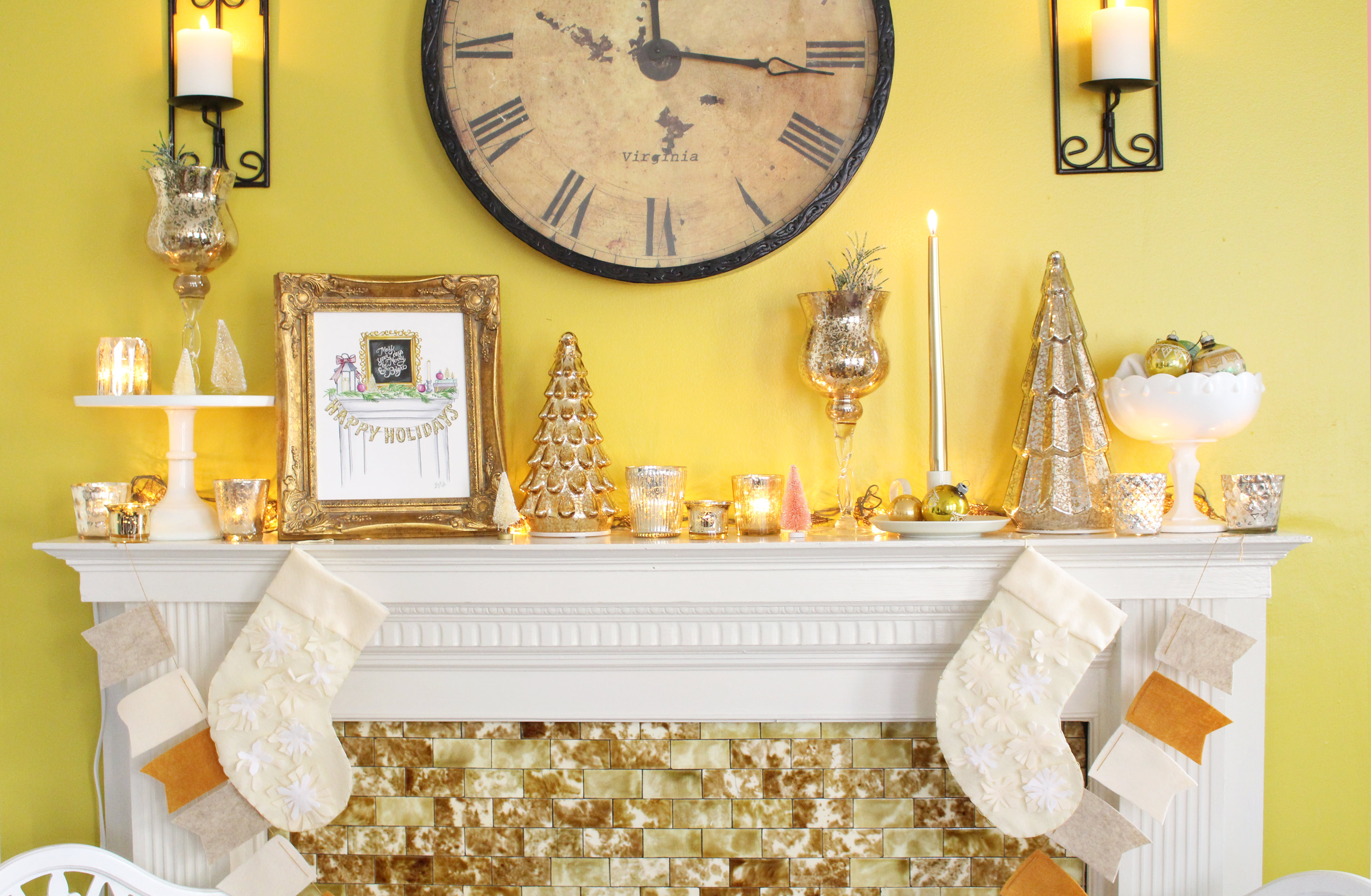 Holiday Mantel Styling inspiration