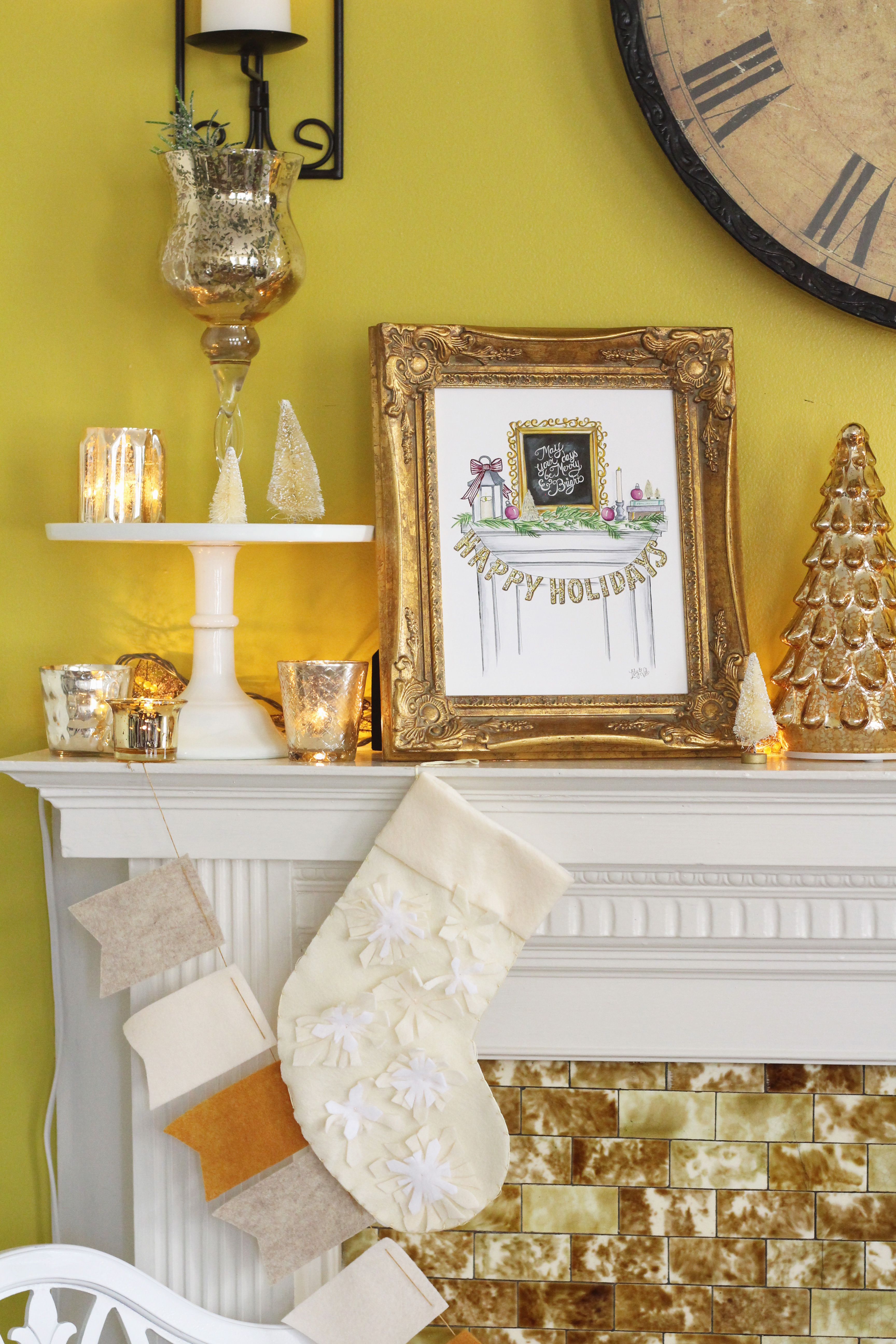 Holiday Mantel Styling Tips from a professional stylist