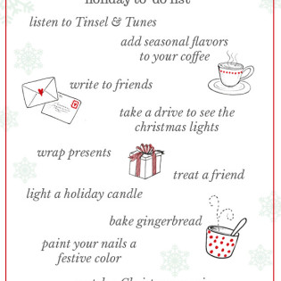 Lily & Val’s Holiday To-do’s Lily & Val’s Holiday To-do’s
