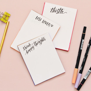 DIY Hand-Lettered Notepads DIY Hand-Lettered Notepads