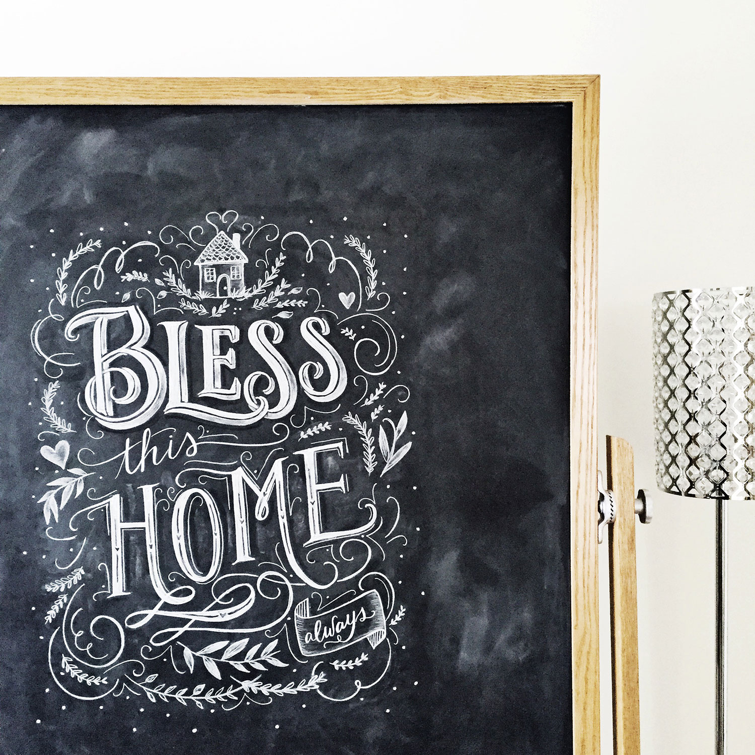 Bless This Home Chalkboard Art by Valerie McKeehan of Lily & Val