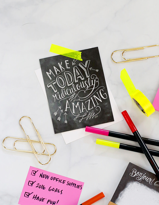 January's Happy Mail is all about the new year and the new office supplies to get you motivated for 2016! Enter to win!