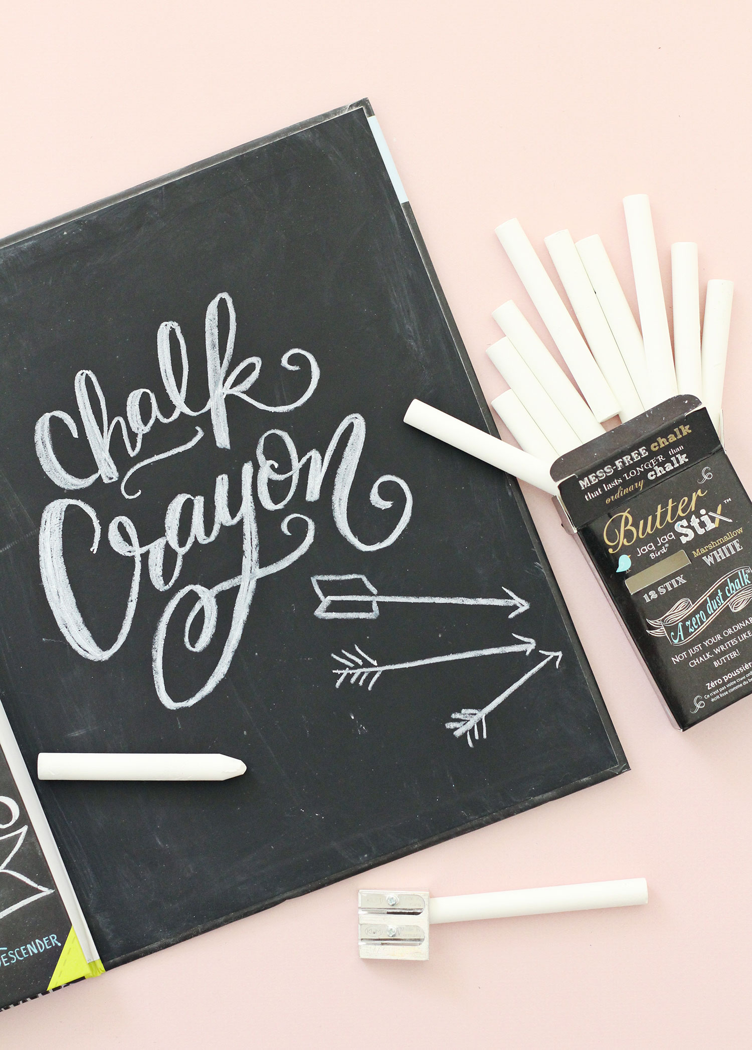 Butterstix zero dust chalk is part chalk and part crayon