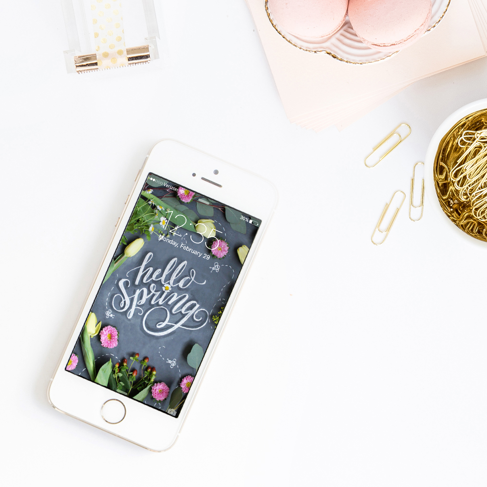 FREE March Wallpaper - Desktop & iPhone - Lily & Val Living