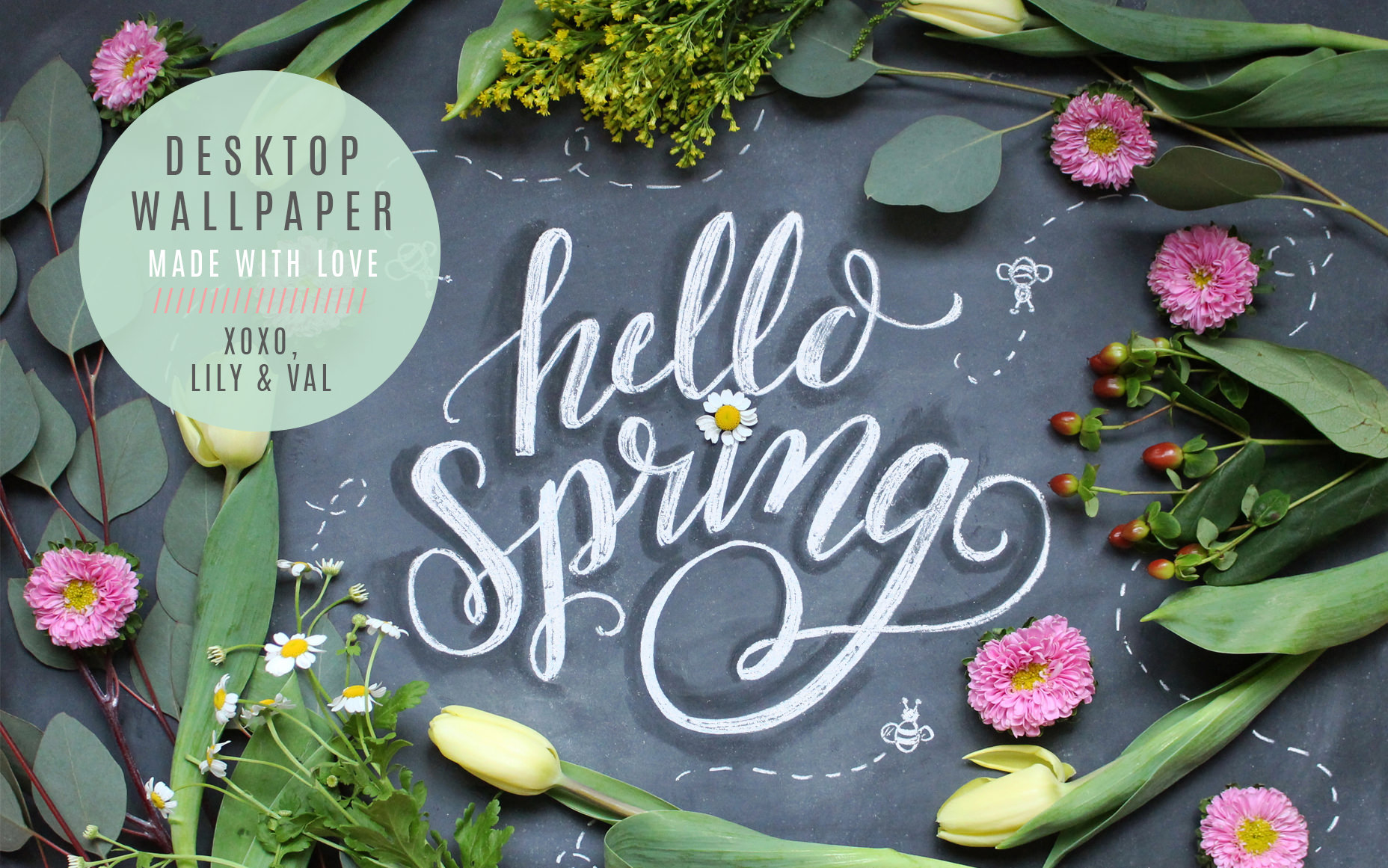 Fresh flowers are the perfect way to celebrate Spring! Update your computer and phone wallpaper on Lily & Val Living!