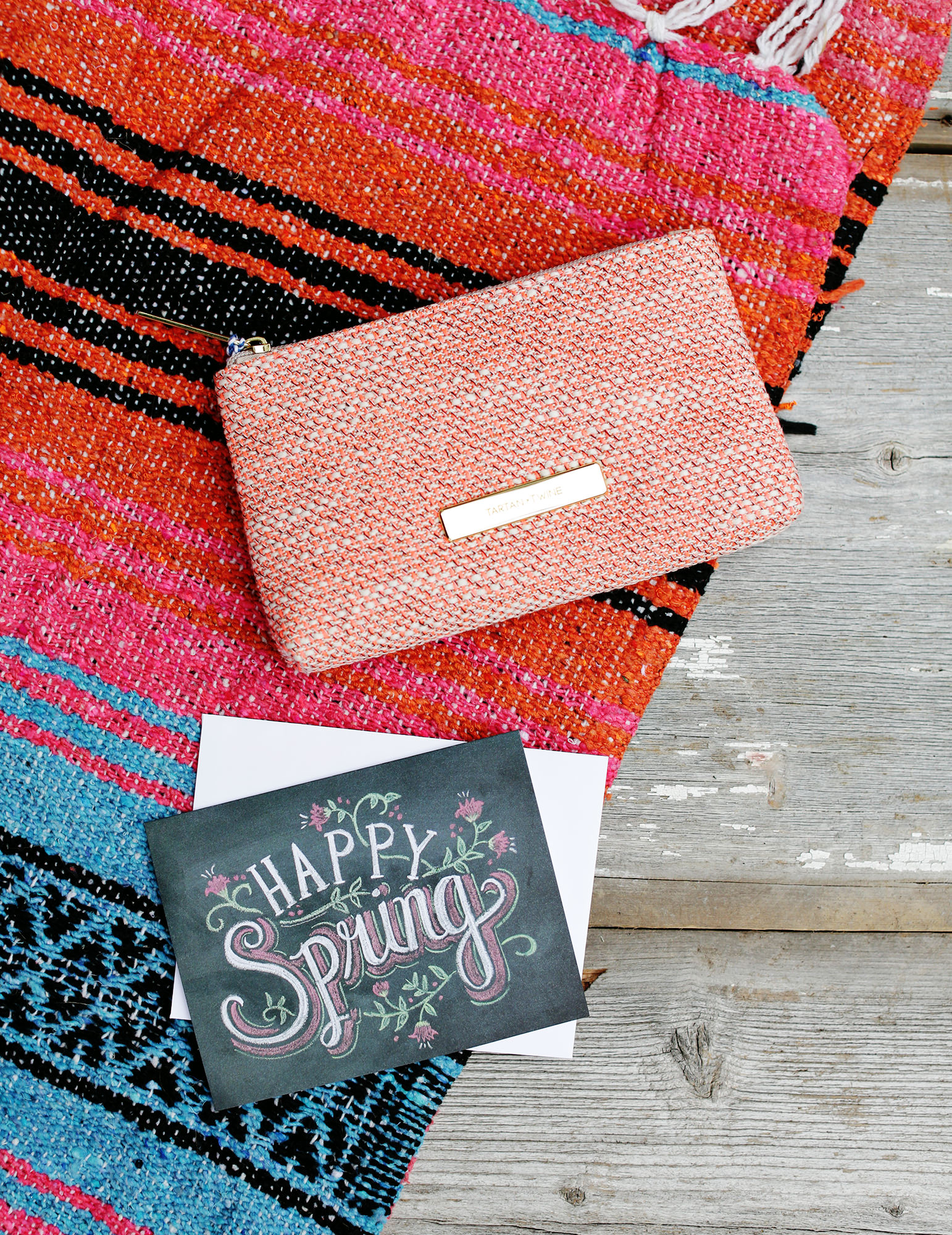 Say 'Happy Spring' by treating a friend to a bright makeup bag and fun pampering treats!