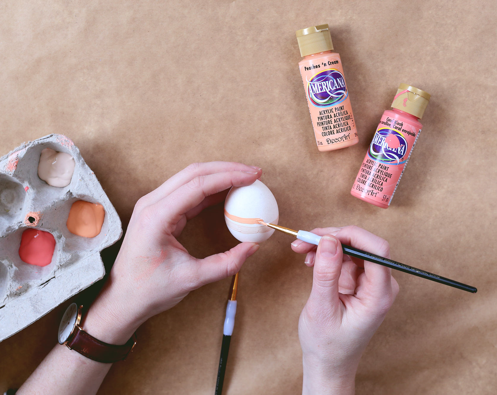 Try adding a few simple brushstrokes to your Easter eggs for an easy Easter DIY!