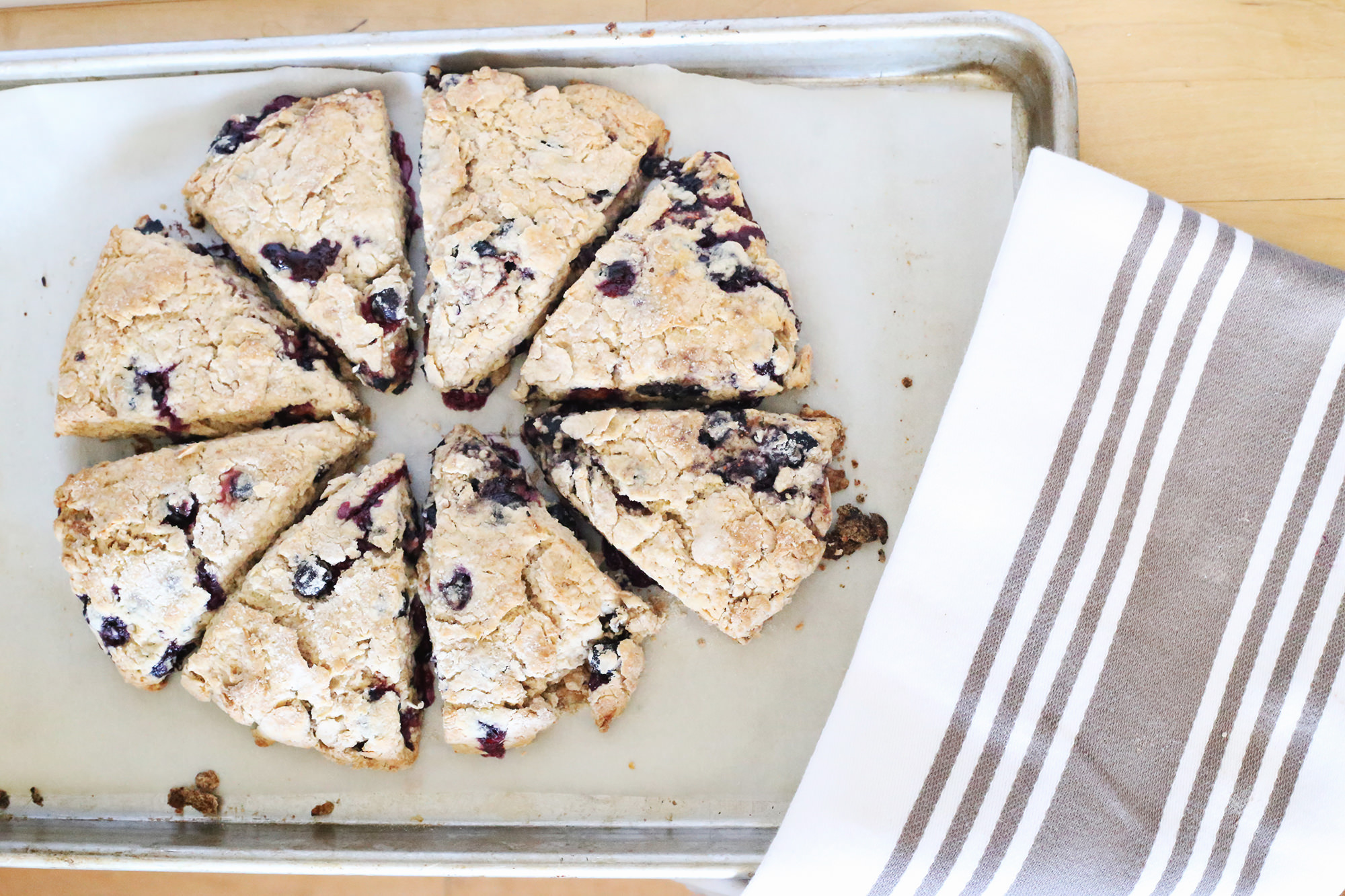 Make tea time extra special by mixing up a batch of these blueberry scones!