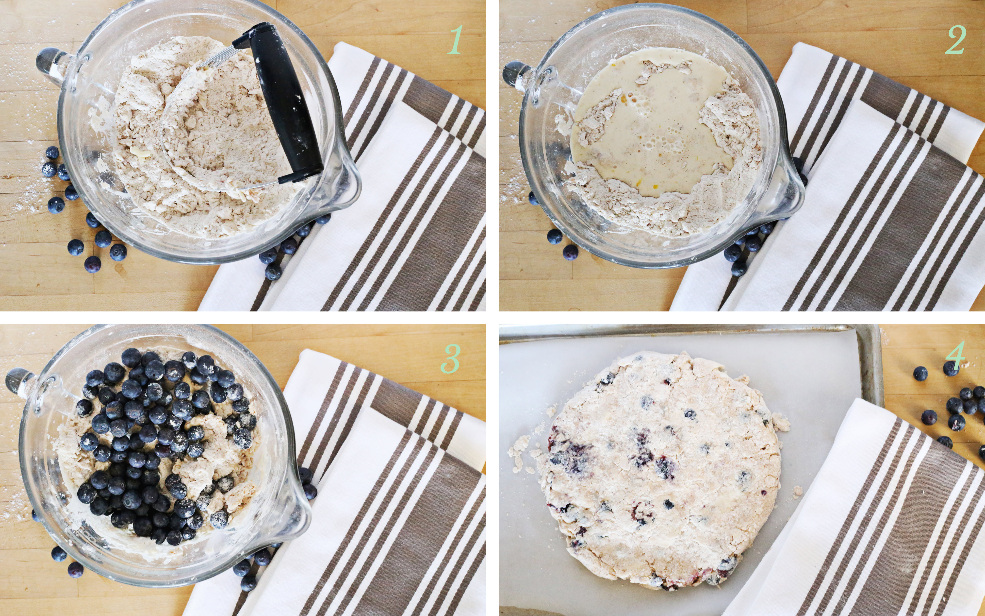 These delicious blueberry scones take only a few simple steps and they'll be ready for tea time!
