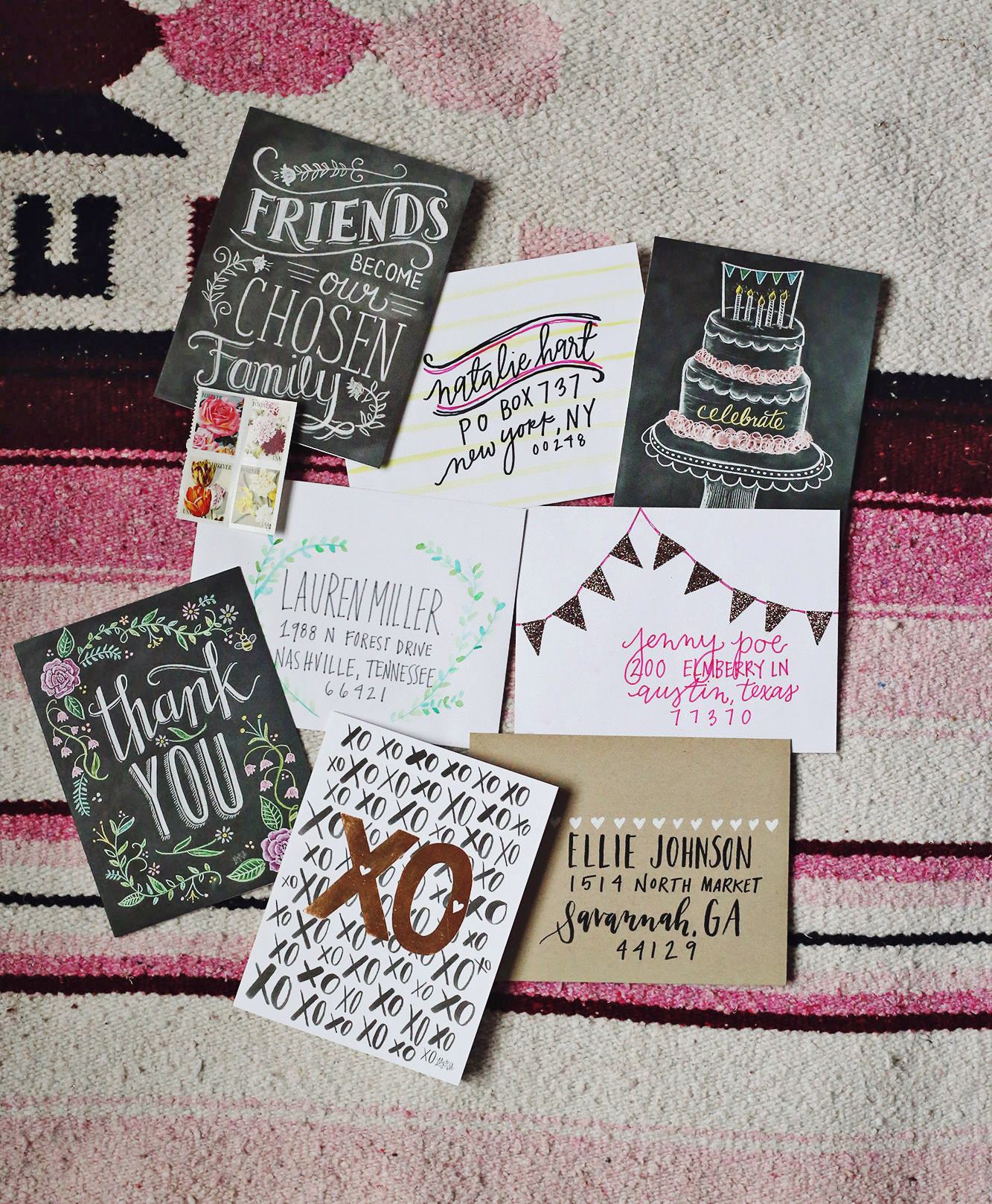 We're celebrating National Lettering Writing month on Lily & Val Living with 4 fun ideas for addressing envelopes
