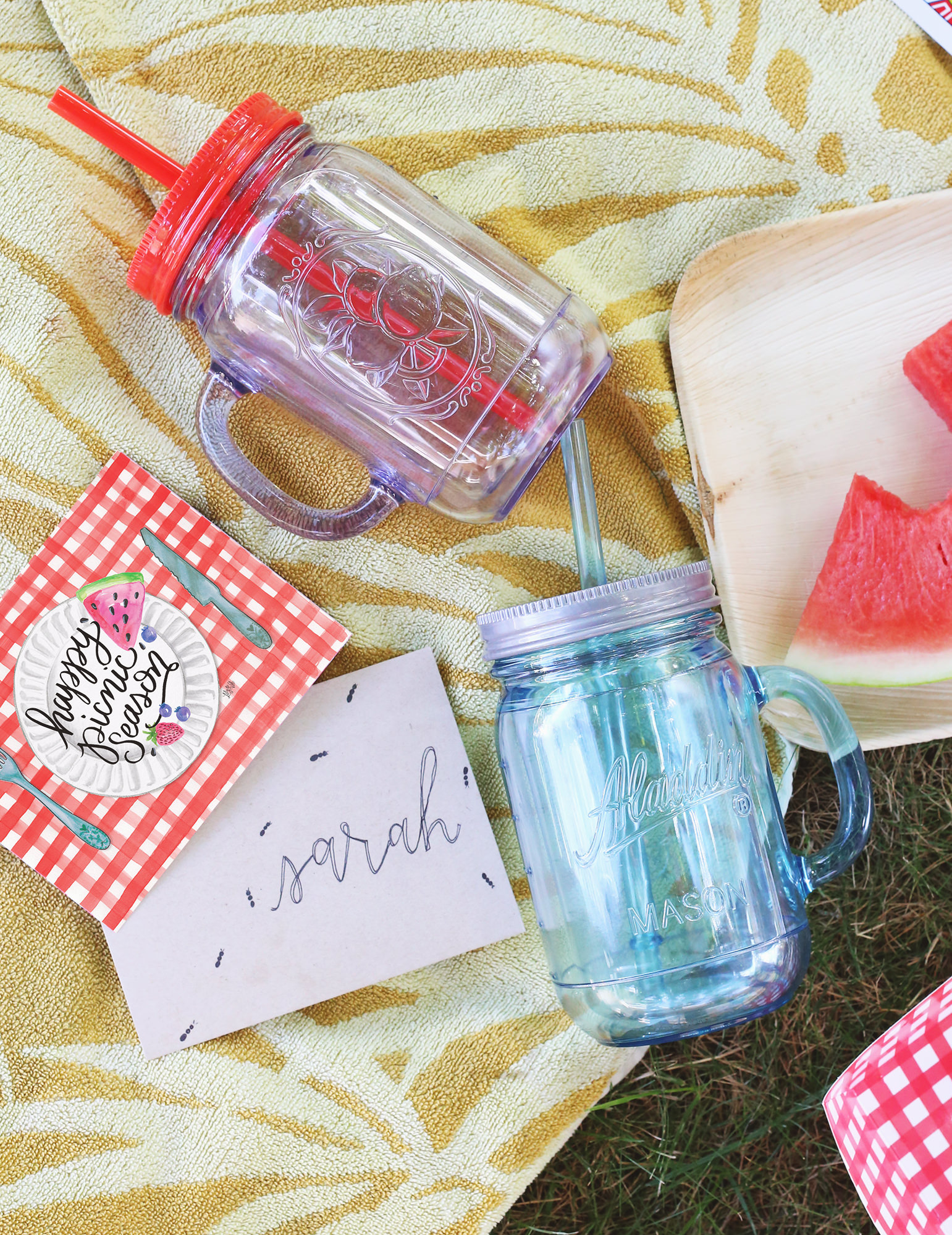 No picnic seems complete without ants- even if they're fake! A cute envelope decoration idea via Lily & Val Living!
