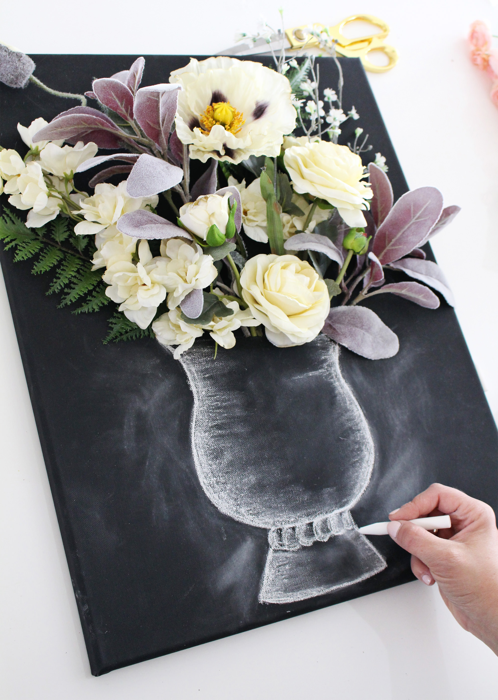 chalk art flower