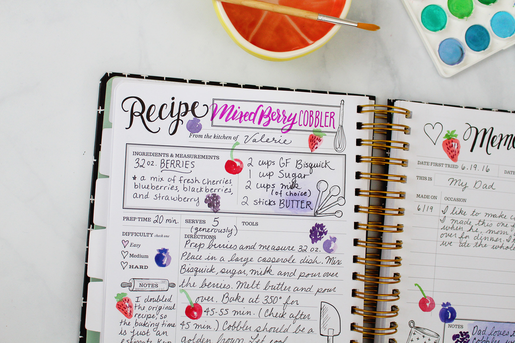 Get creative in your Keepsake Kitchen Diary! Find inspiration at Lily & Val Living!