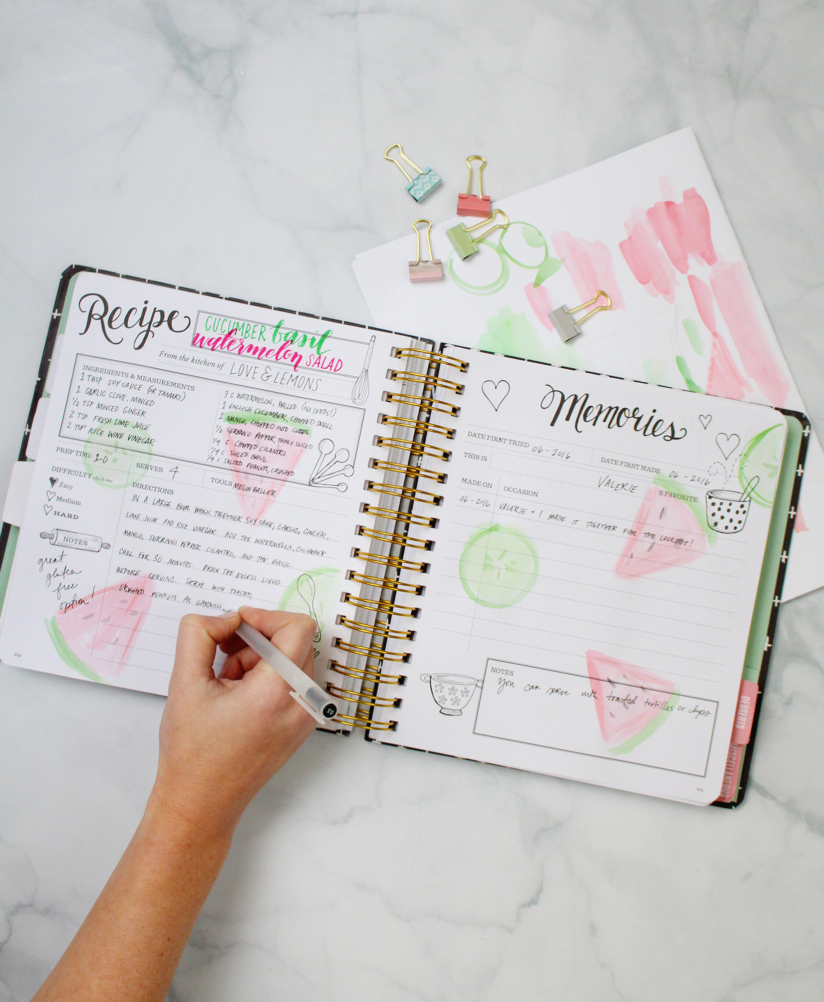 Get creative in your Keepsake Kitchen Diary! Find inspiration at Lily & Val Living!