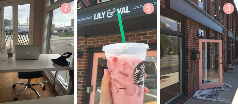 A behind the scenes look at announcing the Lily & Val Flagship store, plus Starbucks pink drinks!