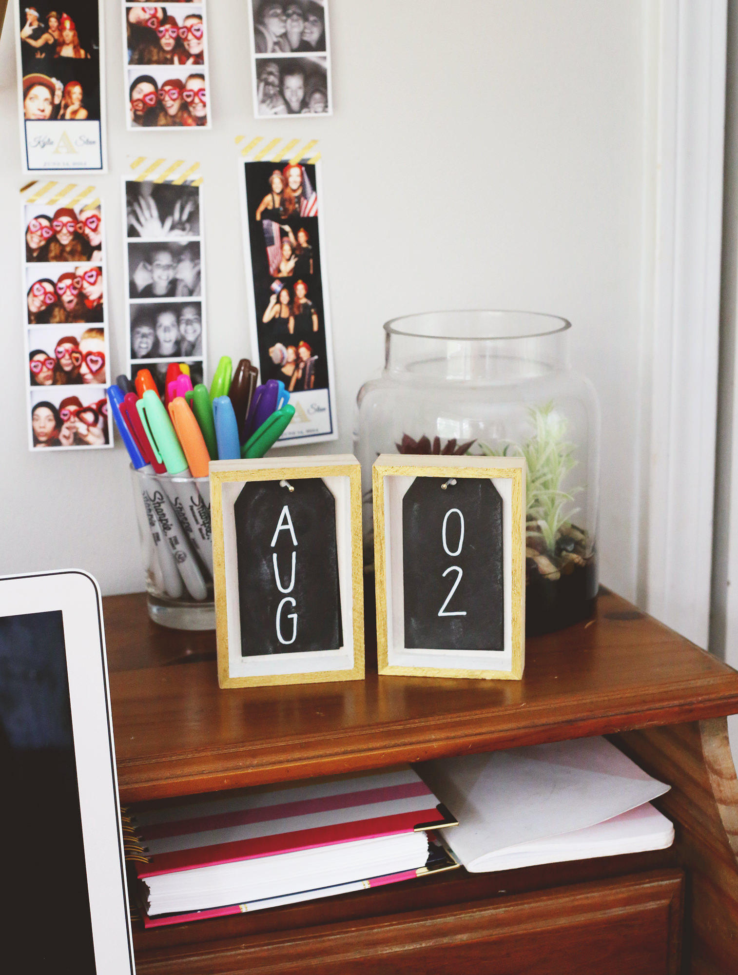 Chalkboard Calendar Sign, Office Calendar Sign, Chalkboard