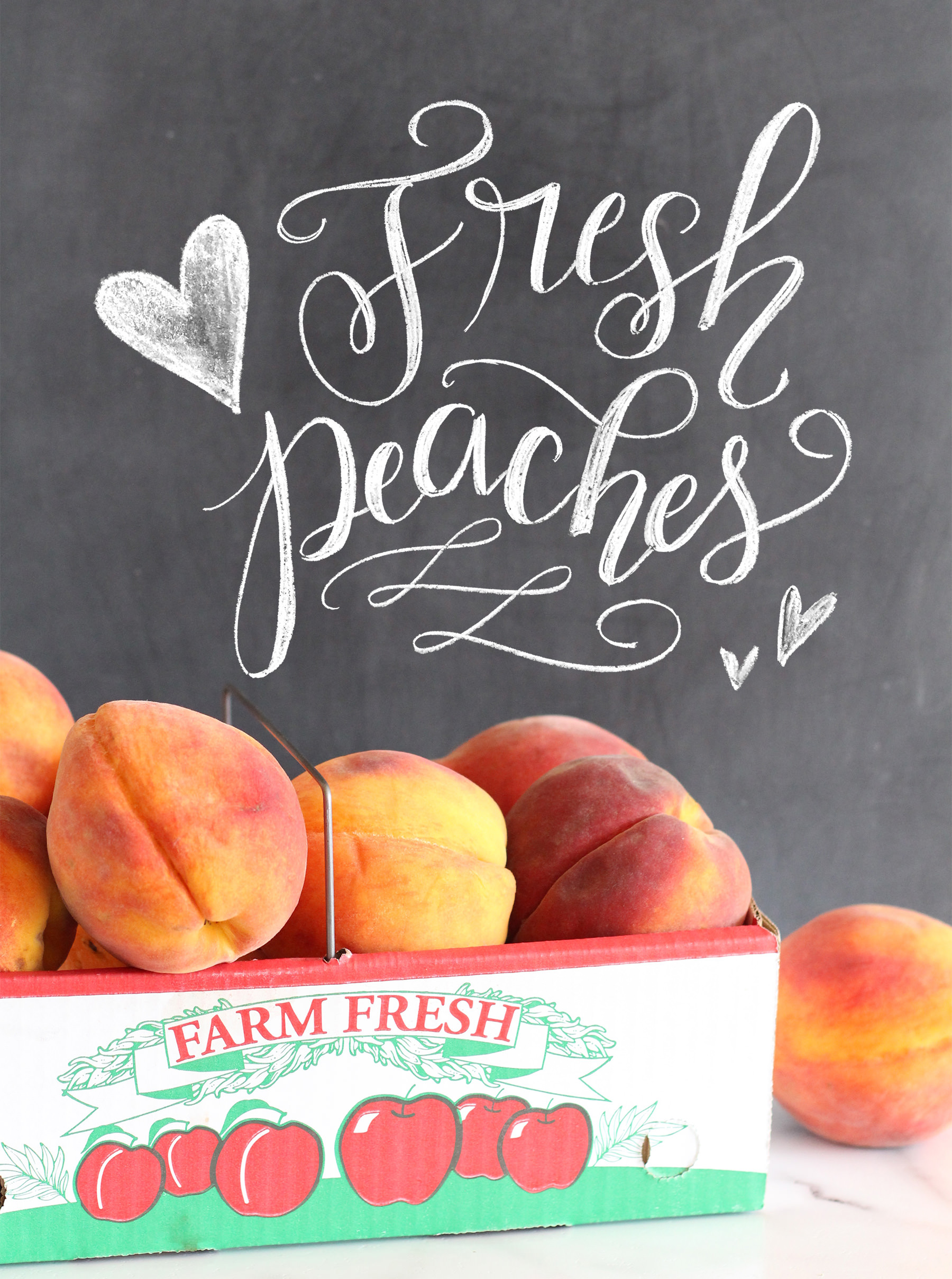 How to use those fresh peaches: make a peach cobbler! Recipe on Lily & Val Living along with an illustrated recipe print.