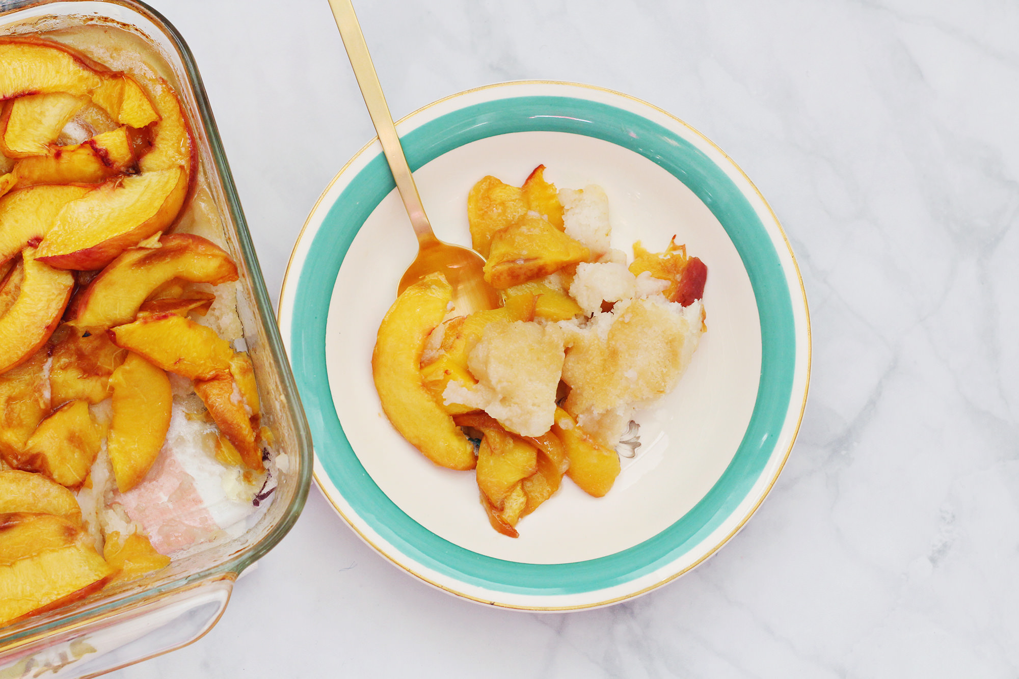 Peach Cobbler recipe on Lily & Val Living 