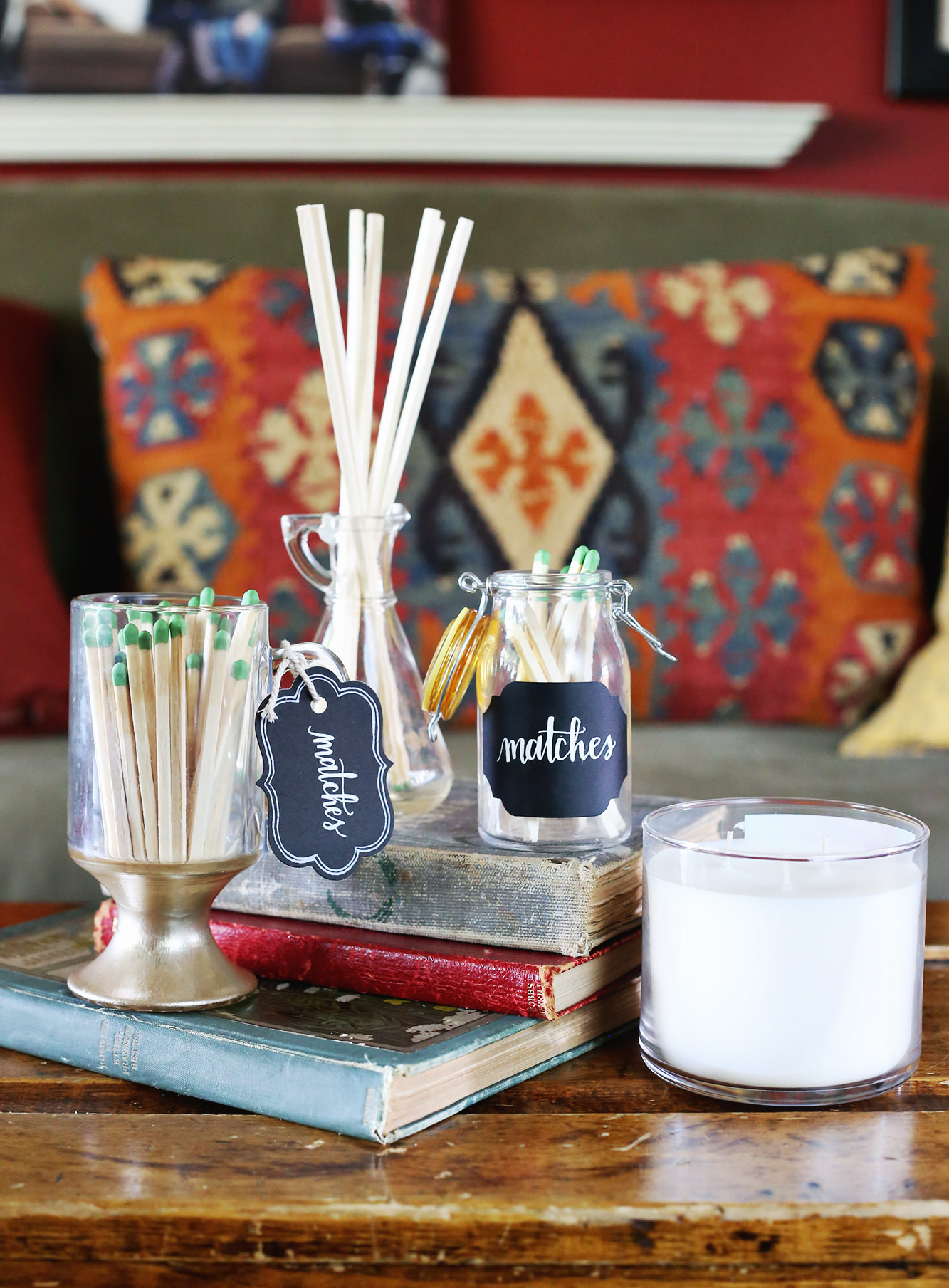 DIY match jars on Lily & Val Living!