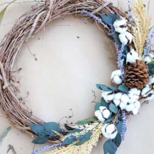 DIY Raw Cotton Fall Wreath DIY Raw Cotton Fall Wreath