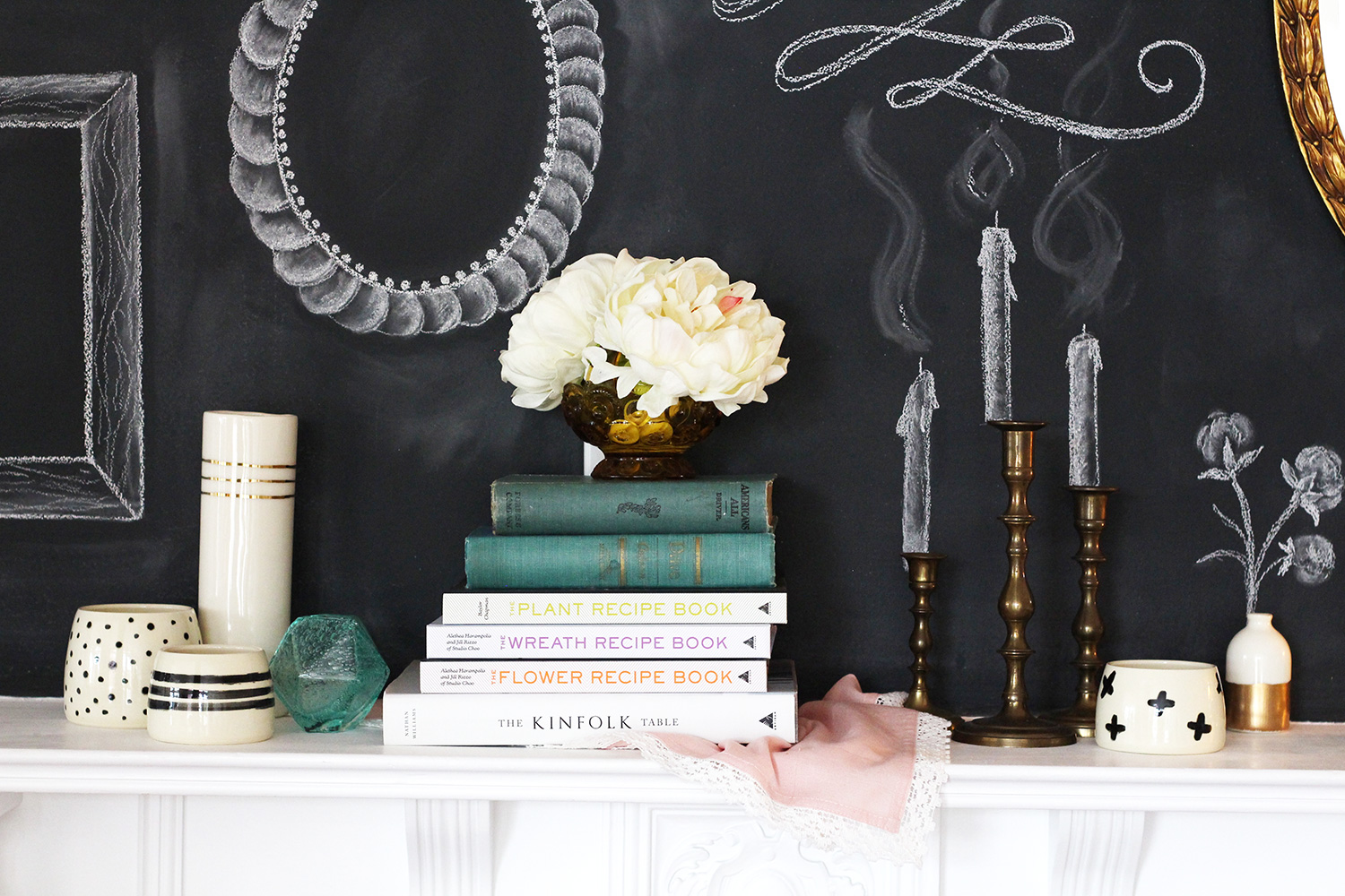 Chalk art chalkboard wall by Valerie Mckeehan Lily & Val