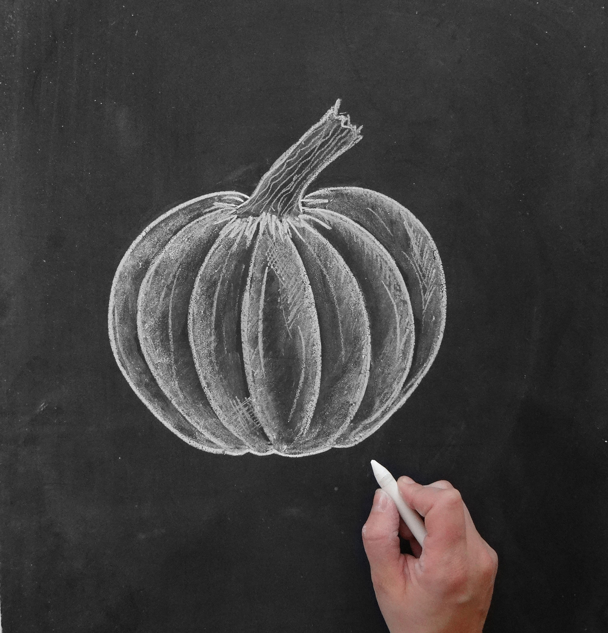 How to Draw a Chalk Pumpkin Lily & Val Living