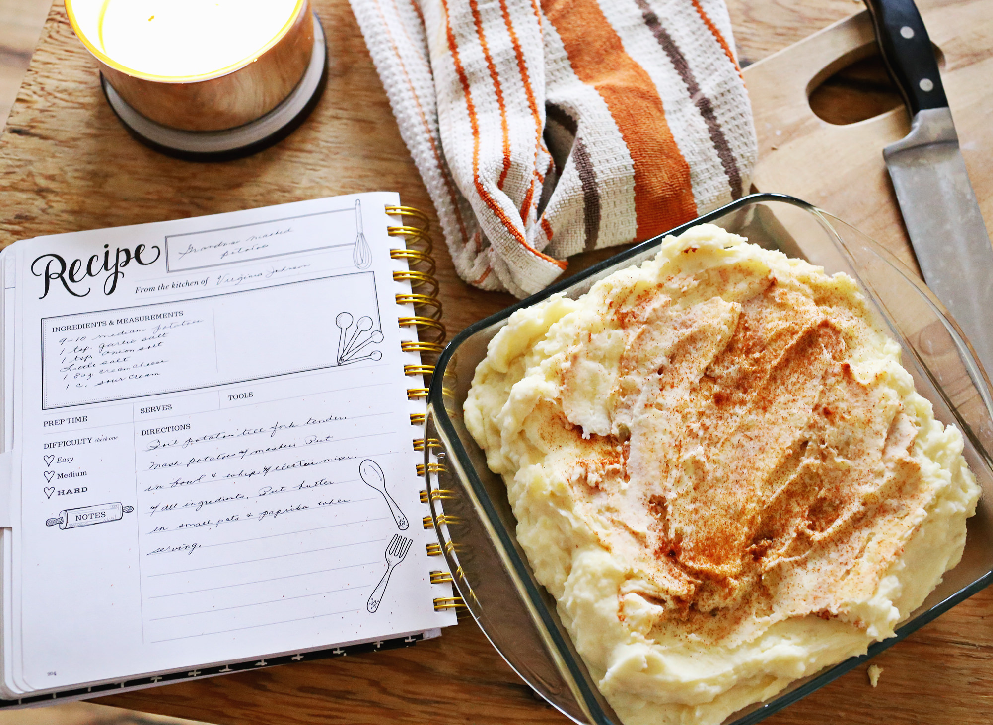 Grandma's Mashed Potatoes are brought to life with the help of the Keepsake Kitchen Diary // Lily & Val Living