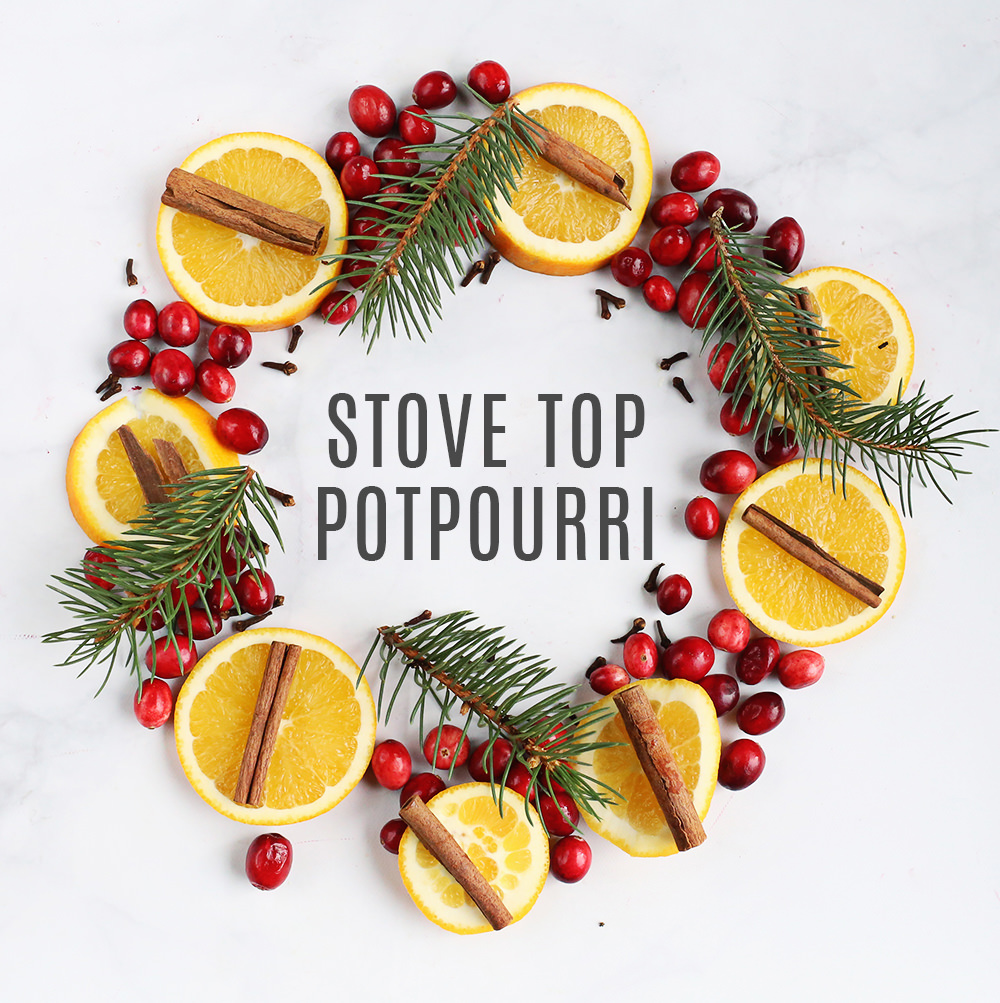 Festive stove top potpourri is a great way to fill your home with the authentic scents of the holidays. // Lily & Val Living