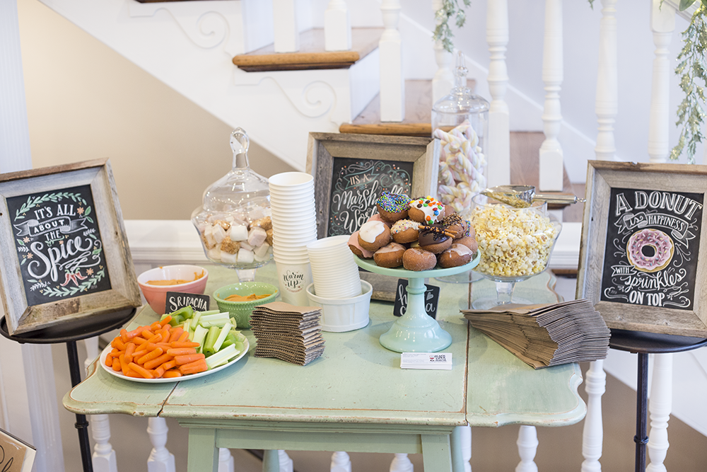 Food items were paired with a Lily & Val print for our VIP happy Hour party in Pittsburgh