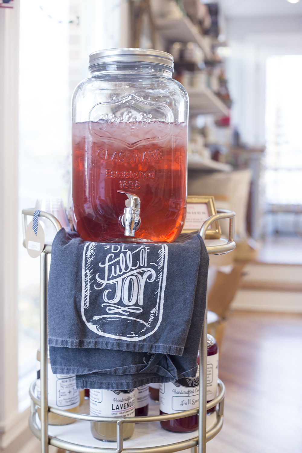 The Lily & Val Flagship Store Refresher: Mix Hibiscus & Rose Cocktail mix with ginger ale