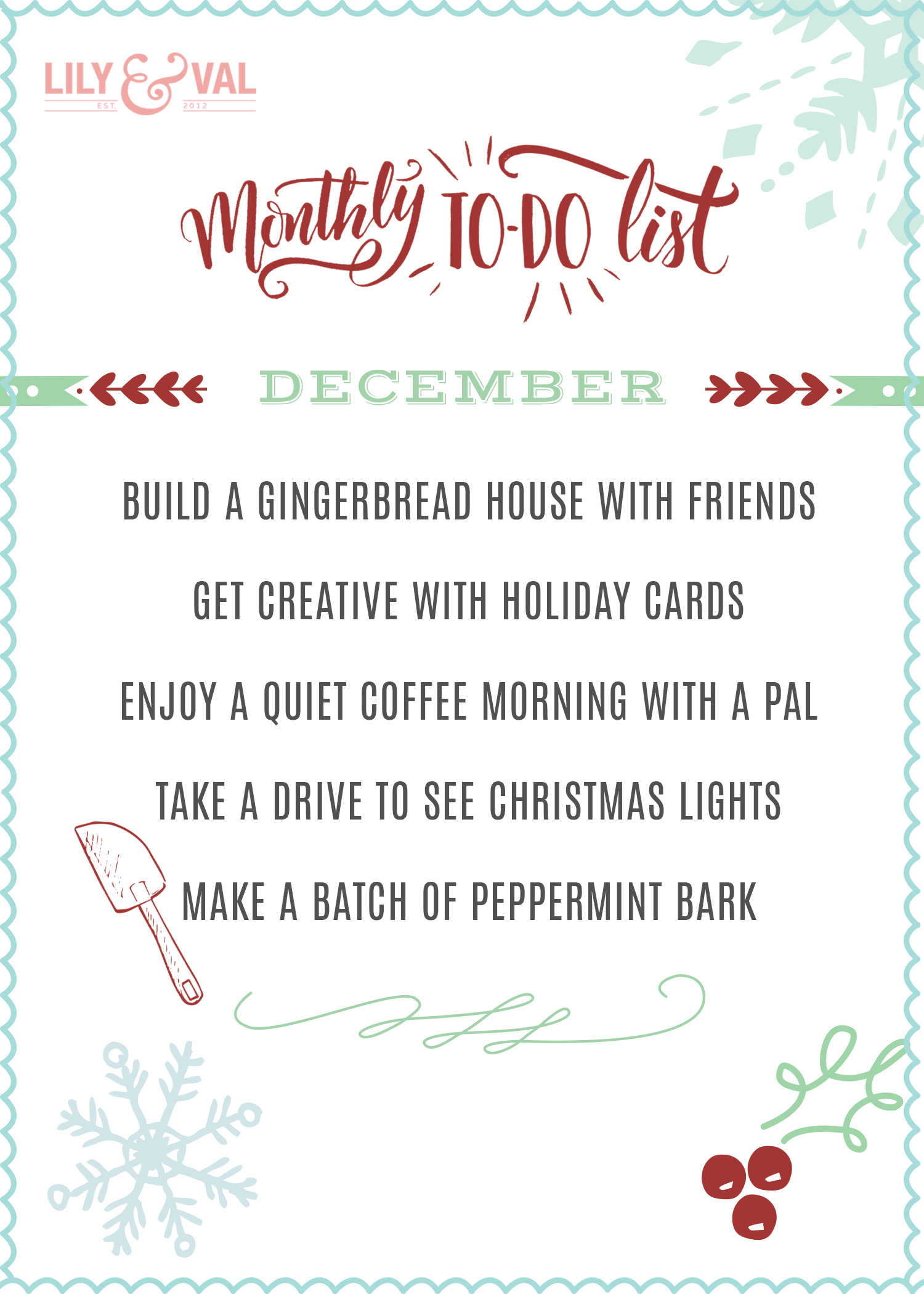 December To-Do List - Fun ideas on Lily & Val Living for savoring the simple things in December