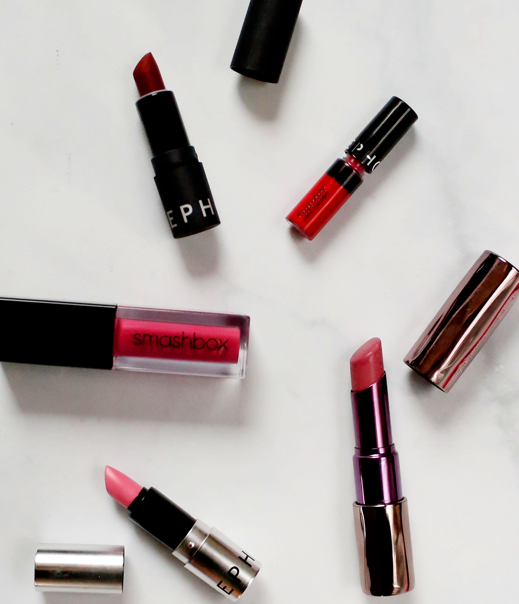So many swatches, so little time. Shop your lipstick stash and try on that bold lip you've been wanting to wear! Via Lily & Val Living