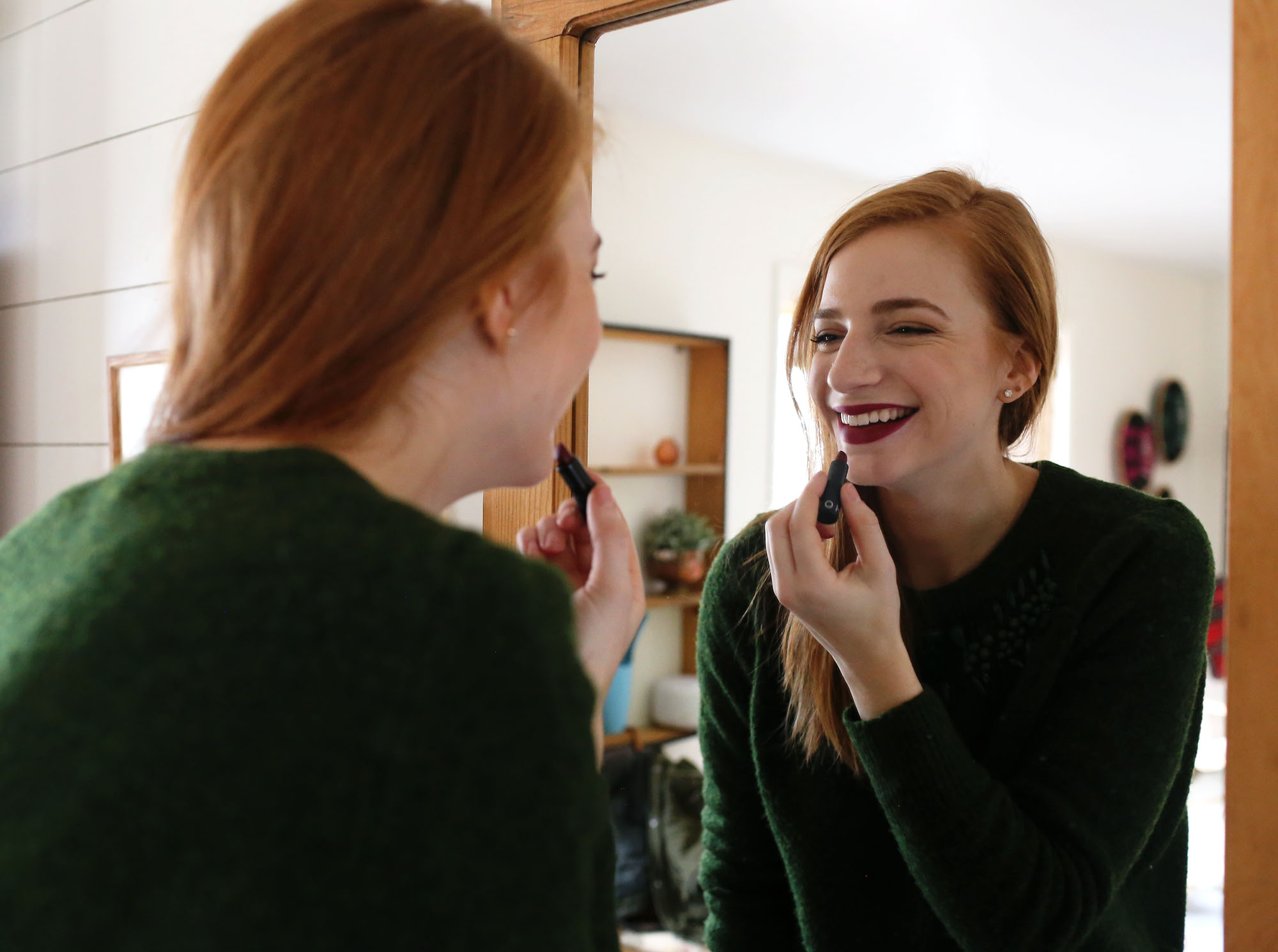 Face off with the Winter Blues wearing a bold lip. Why a bold lip choice can help with your mood via Lily & Val Living