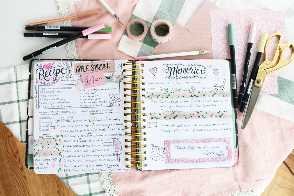 The Keepsake Kitchen Diary | recipe book | DIY cookbook | scrapbooking memories