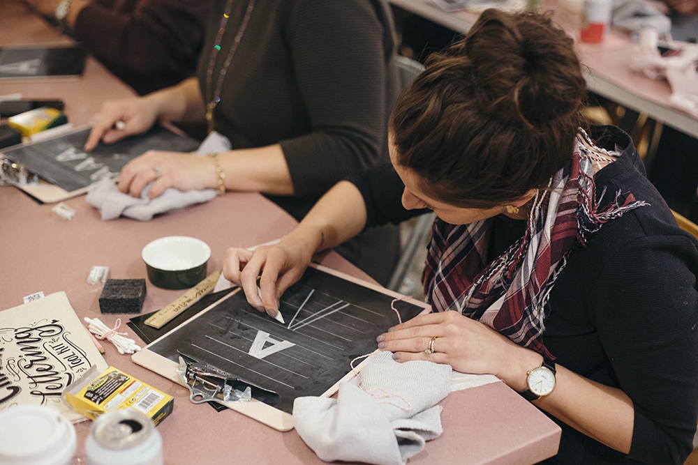 Learn Chalk Lettering at Valerie McKeehan's Chalk Lettering Techniques Workshop in Pittsburgh 