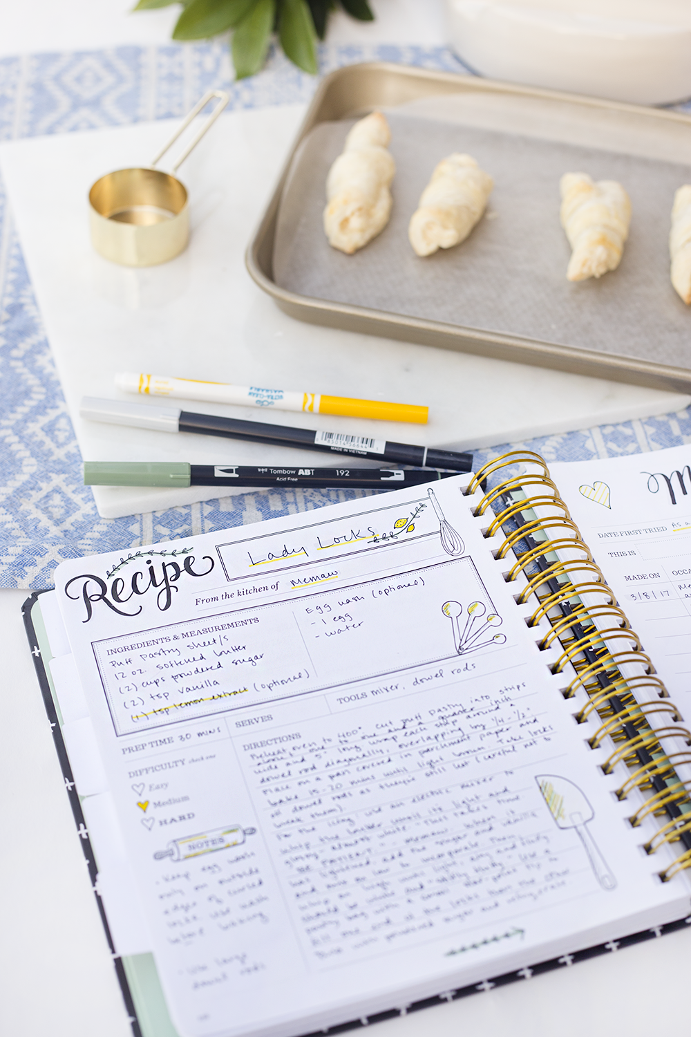 The Keepsake Kitchen Diary™ - Whimsical Lemons  Recipe book design, Recipe  book diy, Scrapbook recipe book