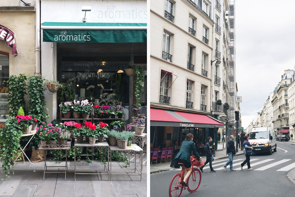 The flower shops and buildings lining the streets of Paris and Provence inspired the Spring Print Collection by Lily & Val