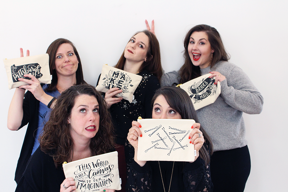 Lily & Val team favorites | hand-drawn zippered pouches