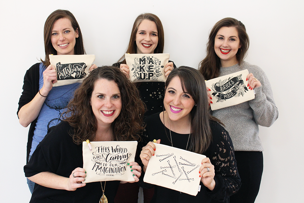 Lily & Val team favorites | hand-drawn zippered pouches