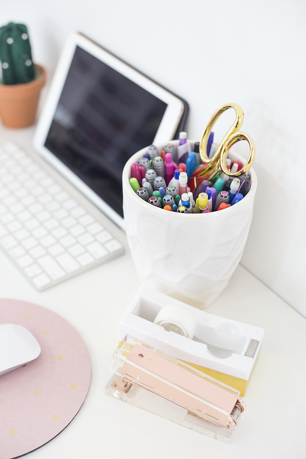 reorganize your desk | desk ideas | desk organization