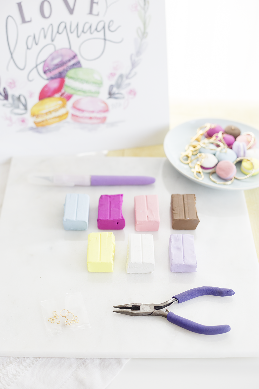 mini macaron keychain | mini macaron diy | macaron keychain