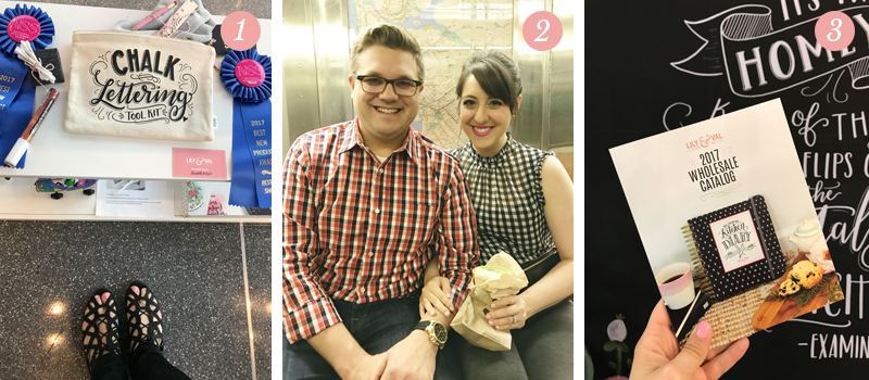 Lily & Val Presents: Pretty Ordinary Friday #53 - NYC Edition shares Chalk Lettering Tool Kit award at National Stationery Show, Mak and Val in a subway in New York City, 2017 Lily & Val Wholesale Catalog