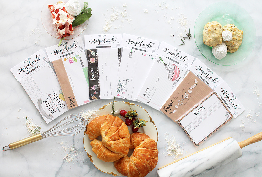 7 Inspired Ways to Use Recipe Cards - Spread the love and connect with a shared recipe. Lily & Val new designs!