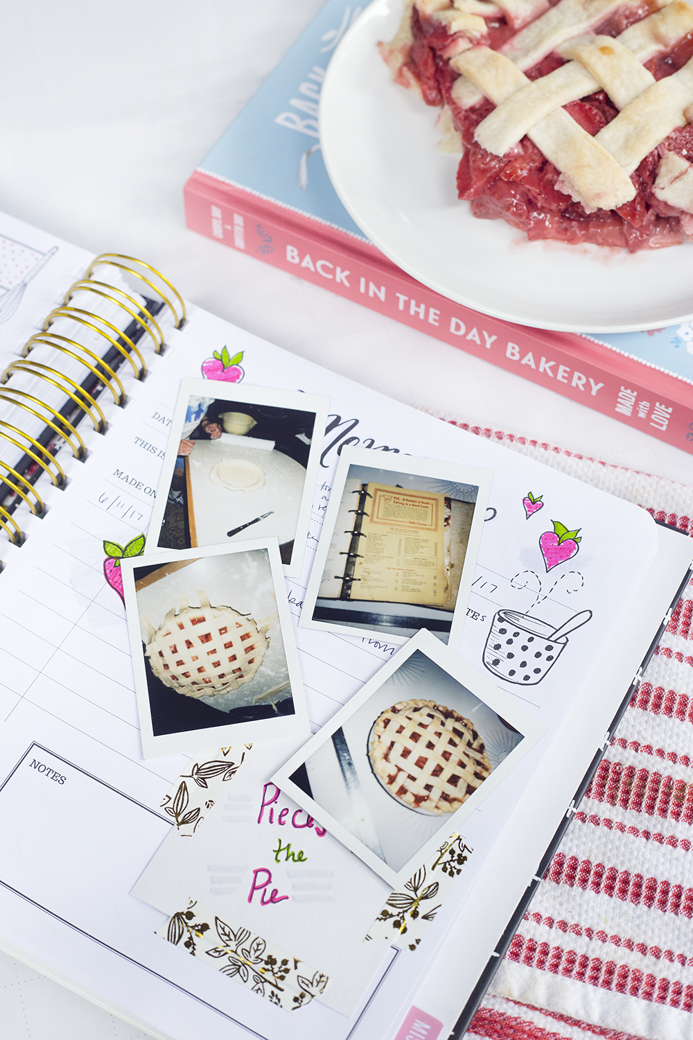 keepsake kitchen diary pocket | pie recipe | scrapbooking