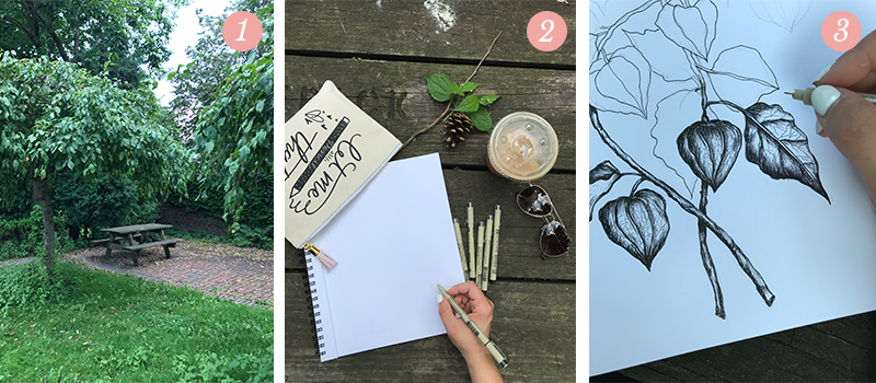 Lily & Val Presents: Pretty Ordinary Friday #61 with inspirational park benches, all the tools needed for drawing, and a sneak peek at a new illustration