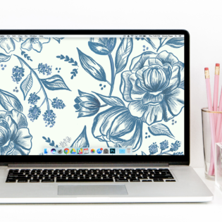 August’s Blue Floral Free Desktop Wallpaper Download August’s Blue Floral Free Desktop Wallpaper Download